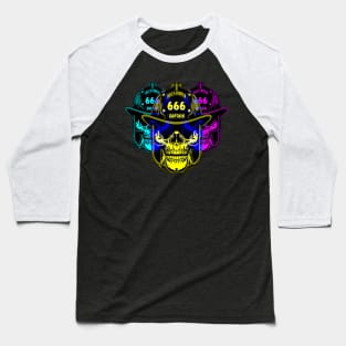 Tri-Portrait Skull - DS4 Baseball T-Shirt